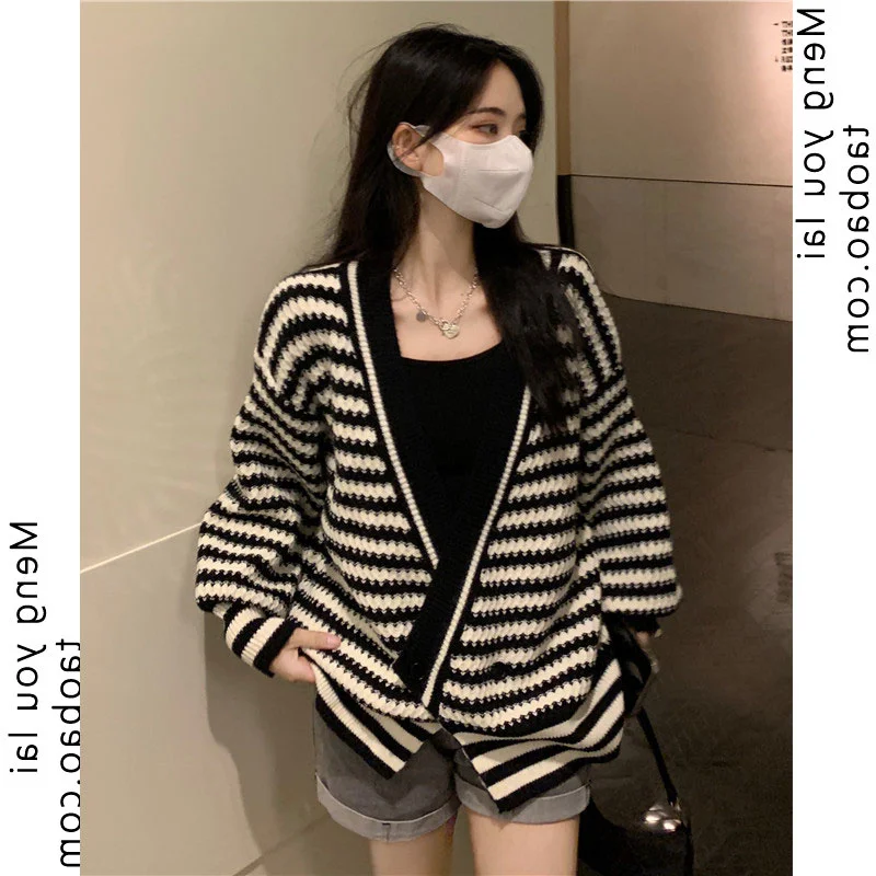 

Осенне-зимний мягкий клейкий свитер в японском ретро-стиле для ленивых женщин, свободная верхняя одежда, высококачественный вязаный свитер