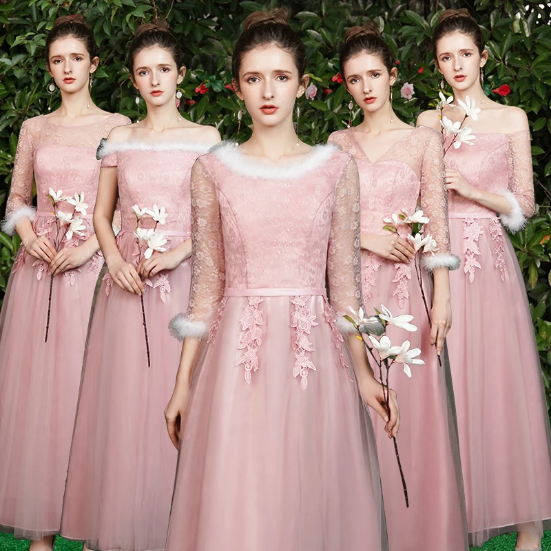 Свадебные платья невесты из тюля розовые элегантные с вырезом лодочкой а силуэт