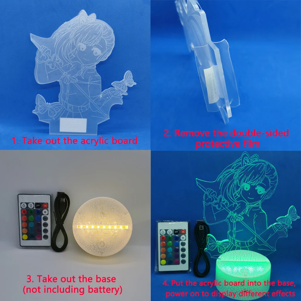 Ночсветильник Tanjiro в стиле аниме светодиодная лампа для истребителей демонов