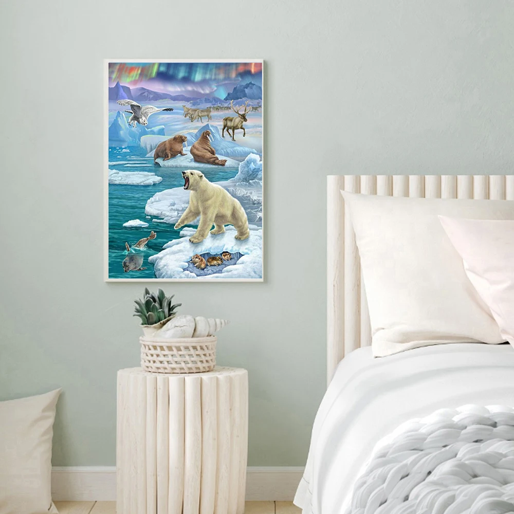 Алмазная вышивка Аврора Арктика животные картина 5d сделай сам алмазная живопись