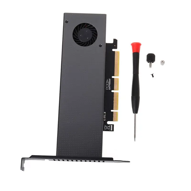 

Add-on Card M.2 NVMe Adapter to PCIE3.0 GEN3 M.3 Built-in Turbo Fan for 2230-22110 Size NVME GEN3 M.3 Expansion Card