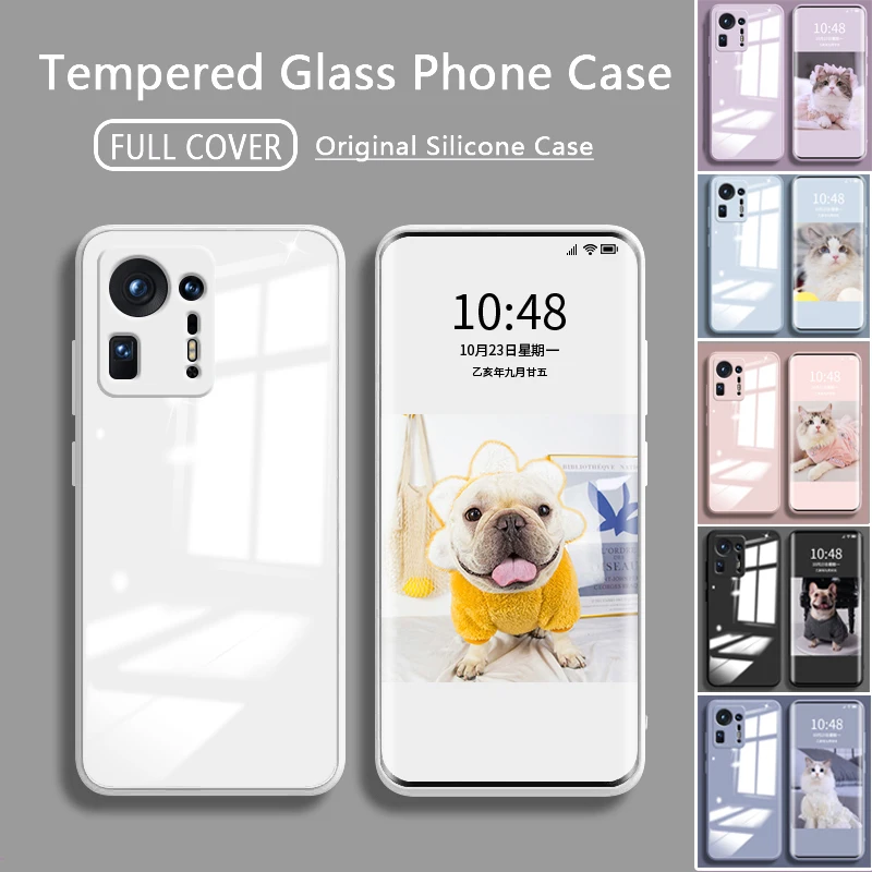

Original Liquid Silicone Case For Xiaomi Mi Mix 4 Tempered Glass Protective Case For Xiaomi Mi 11 Lite 11Ultra Mi11 Pro 5g Cover