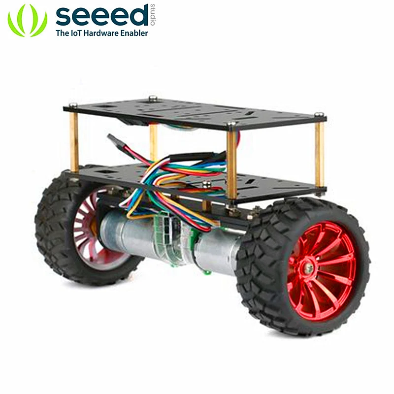 

Intelligent robot with JGA25 motor kit Two-wheel balance car chassis Compatible with Raspberry Pi pi4/3/3b+