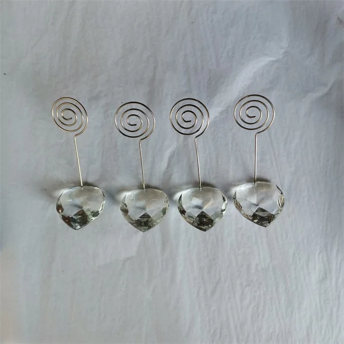 Держатель для карт с кристаллами в форме сердца Свадебный держатель зажим