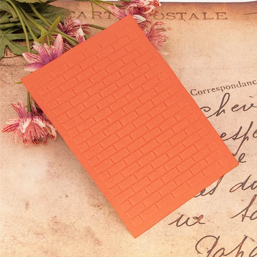 С изображением кирпичной стены бумаги папки для тиснения Пластик Скрапбукинг DIY