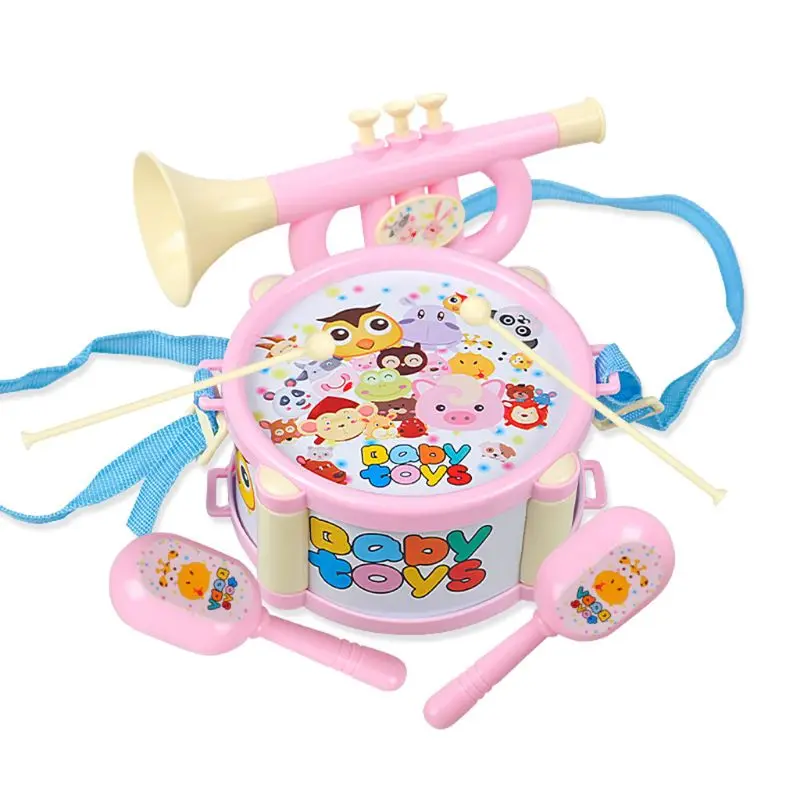 6 шт. Веселые барабанные песочные молотки трубы Музыкальные Игрушки для