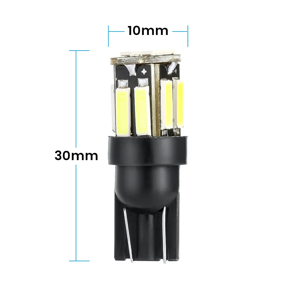 

1/4/10pcs T10 Led Canbus W5W Led Bulbs W5W 10 7020 SMD 194 168 White Wedge Lamp Bulbs Clearance Lights Car Interior Lights