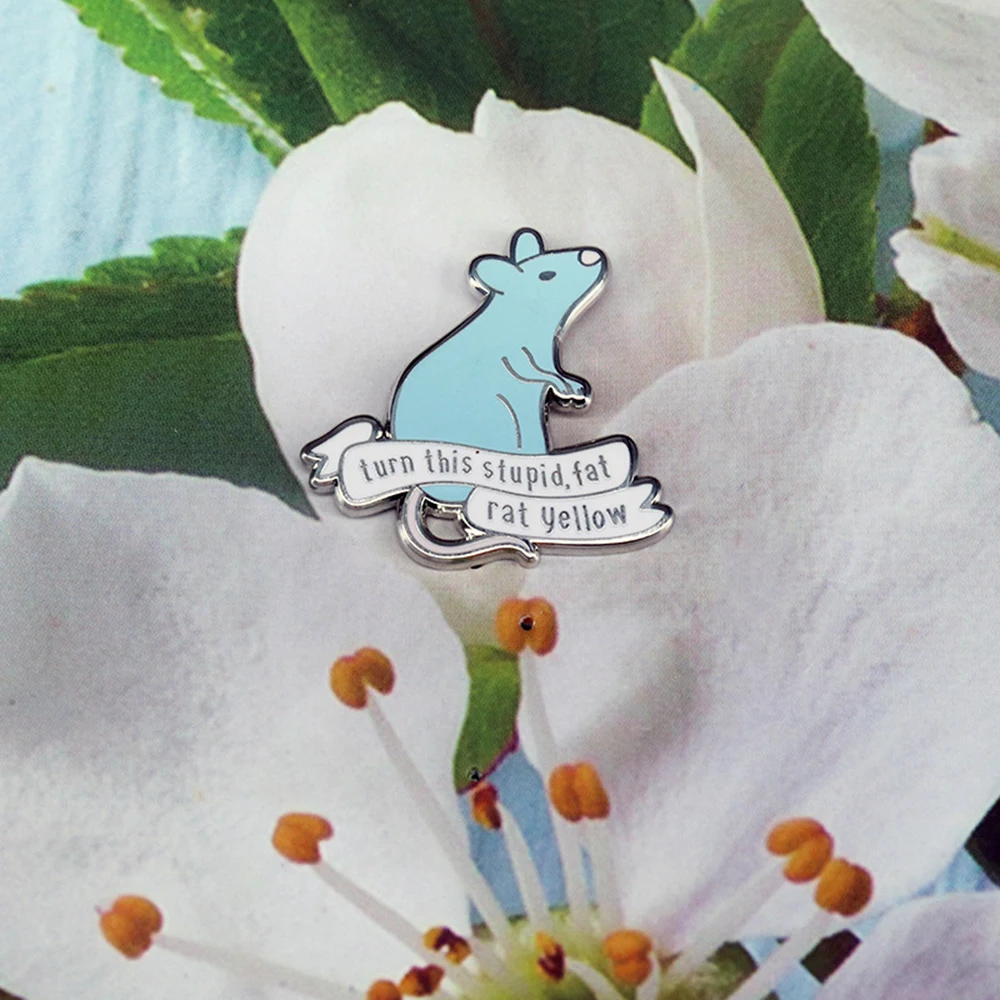 

Magic Academy Ron Weasley's Failed Spell Cute Stupid Enamel Pins Fat Mouse Spotted Brooch Badge Funny Gift Metal Accessories