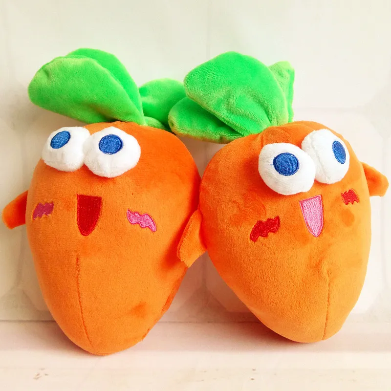 1pcCarrot Новые фрукты овощи серии клубника брокколи банан арбуз вишня банан Гриб Мягкие плюшевые куклы игрушки для детей - Цвет: 1pcCarrot