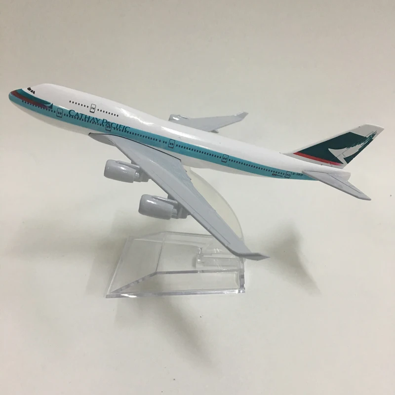 Металлическая авиамодель Cathay Pacific B747 16 см авиационного самолета в Гонконге