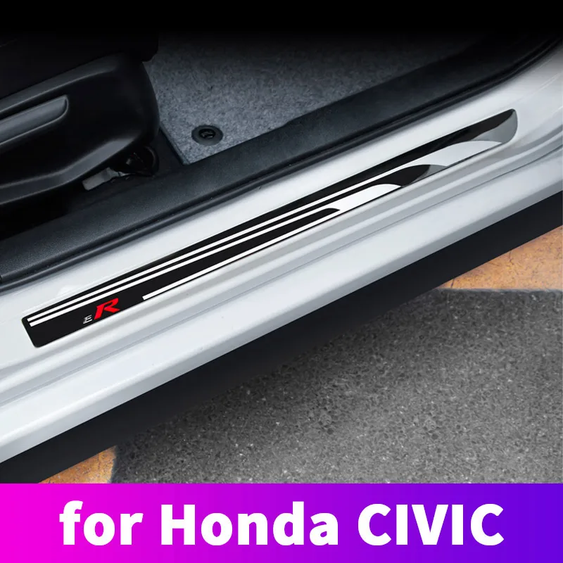 Stainless steel threshold strip door welcome pedal pedal modification decoration For Honda Civic 10th 2016 17 18 2019 2020 2021