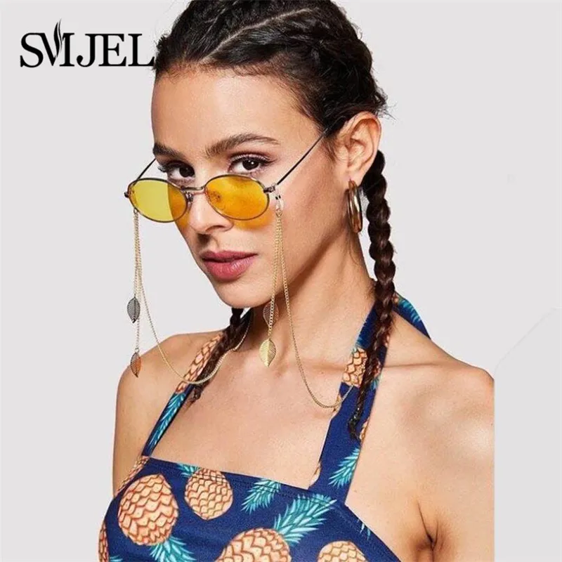 

New Bohemia Leaf Pendant Eyeglass Chain Lanyard Reading Glasses Chains Women Accessories Sunglasses Hold Straps Cords Body Chain