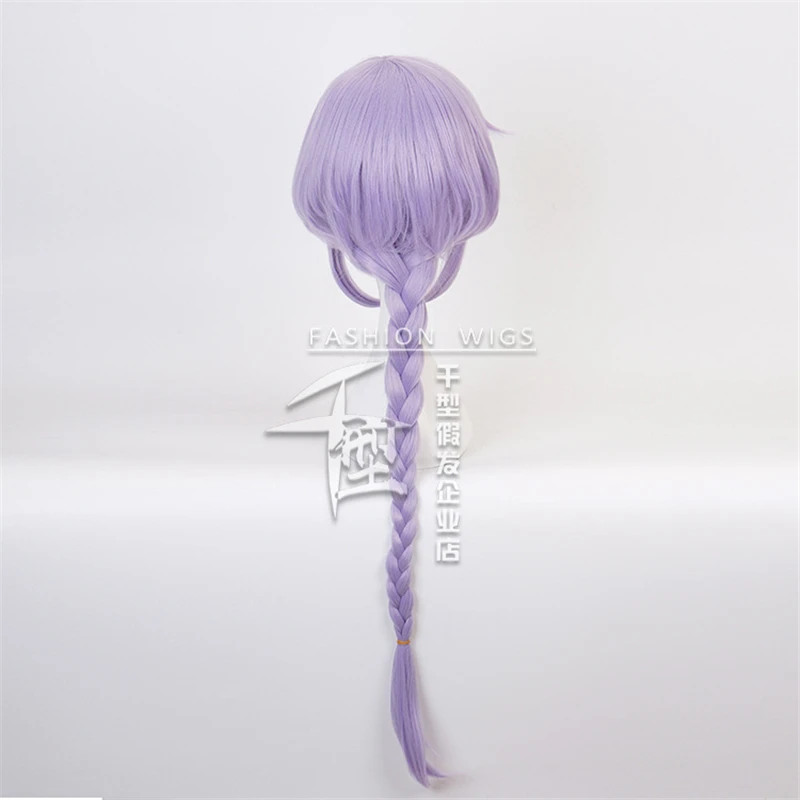 

Genshin Impact QIQI Cryo Cosplay Wigs Long Light Purple Braided Wigs Heat Resistant Synthetic Hair Halloween Party Role Play