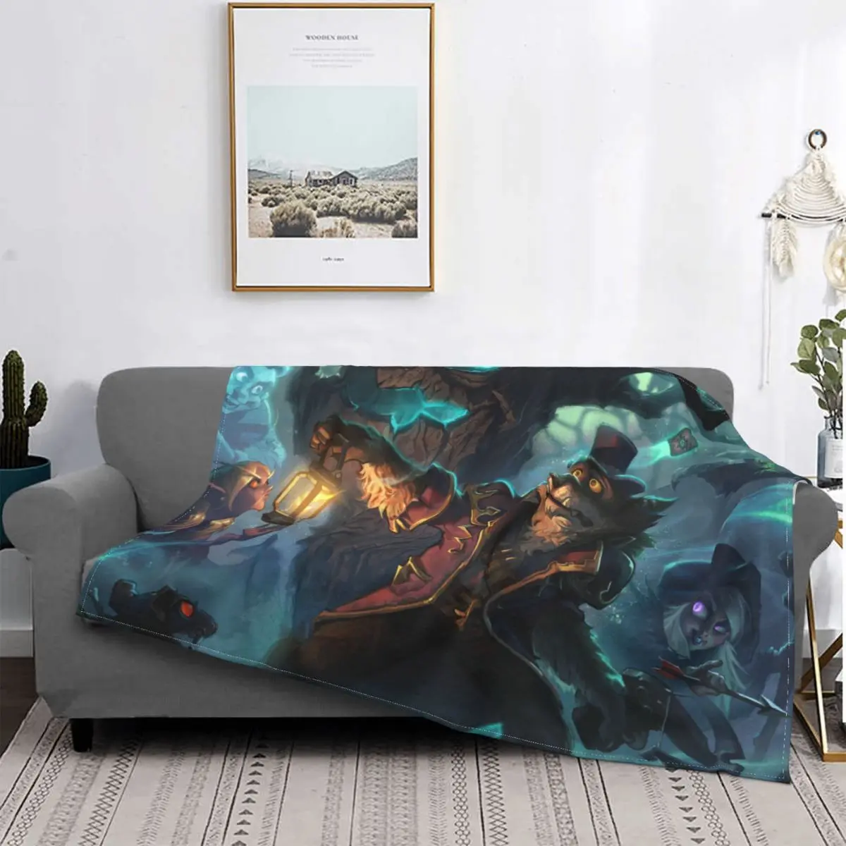 

HearthStone Heroes of Warcraft Gianna Strategy Game Blanket Flannel Frightened Cozy Soft FLeece Bedspread