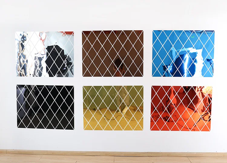 Самоклеящиеся зеркальные 3D наклейки на стену сделай сам алмазные треугольники