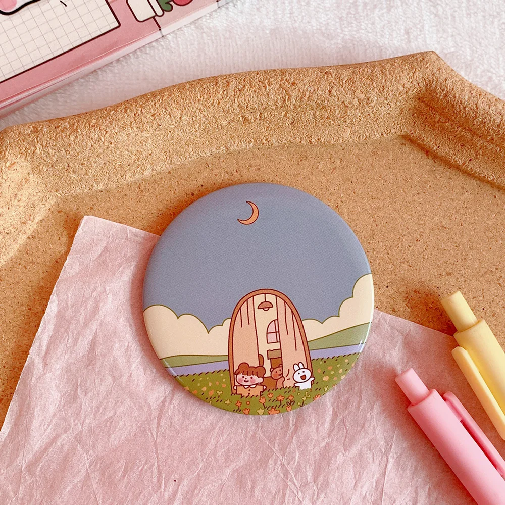 Зеркало для макияжа компактное круглое 1 шт. |