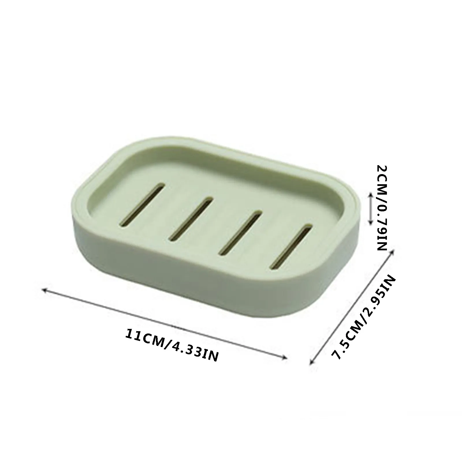 

Household Square Fresh Plastic Double-Layer Soap Dish For Household Daily Use