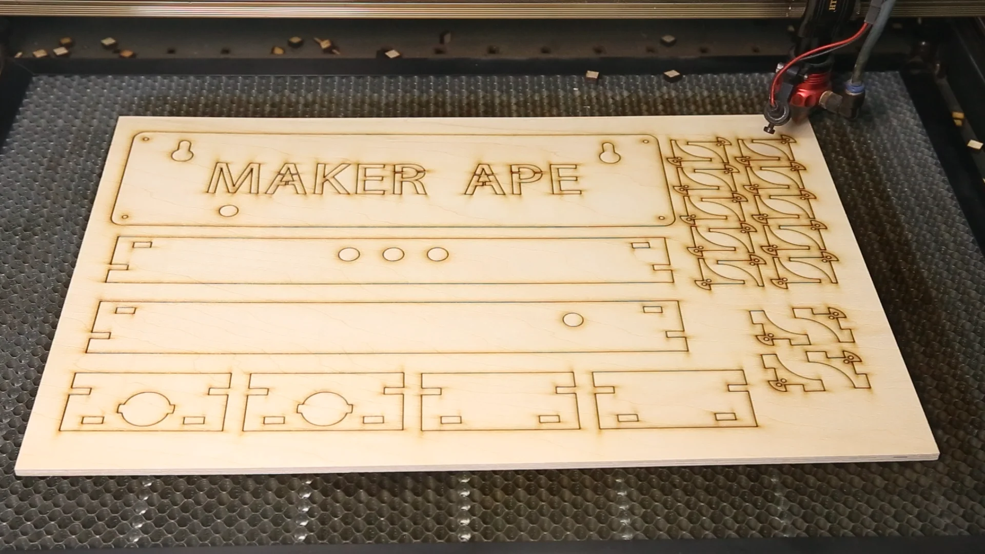Часы Awtrix Pixel Clock набор для самостоятельной сборки корпус из березовой доски