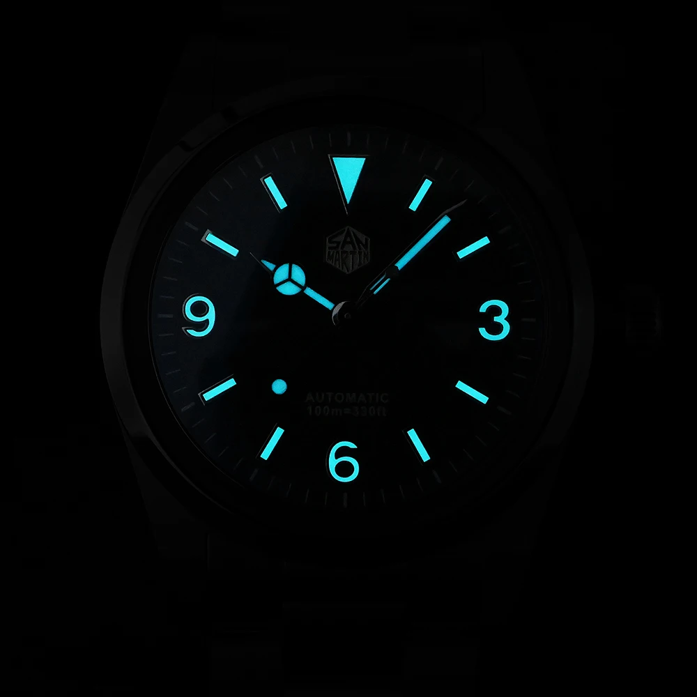 San Martin męski luksusowy zegarek 36mm 369 Dial odkryj serię wspinaczki moda pary Sport zegarek Unisex automatyczny mechaniczny 10Bar 6 San Martin męski luksusowy zegarek 36mm 369 Dial odkryj serię wspinaczki moda pary Sport zegarek Unisex automatyczny mechaniczny 10Bar 6