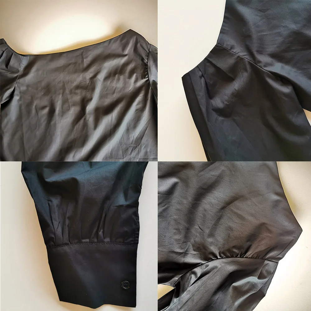 

Blouse Women Black Autumn 2020 Korean Fashion Shirts Tops Long Sleeve One Shoulder Female Blouse Shirts Tops Office Lady Plain