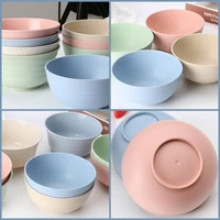 4pcs wheat straw bowls unbreakable cereal bowls wheat straw fiber bowl set for children rice soup bowls