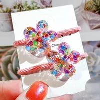 elastic hair accessories summer children laser hair ring sequins hair rope girl bowknot princess sparkly head string grapes