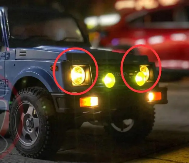 Передний бампер светодиодный Противотуманные фары для Capo samurai SIXER CD15828 Jimny Samurai 1/6