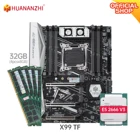 HUANANZHI X99 TF X99 материнская плата с Intel XEON E5 2666 V3 с 4*8G DDR3 RECC память комбинированный комплект SATA 3,0 USB 3,0