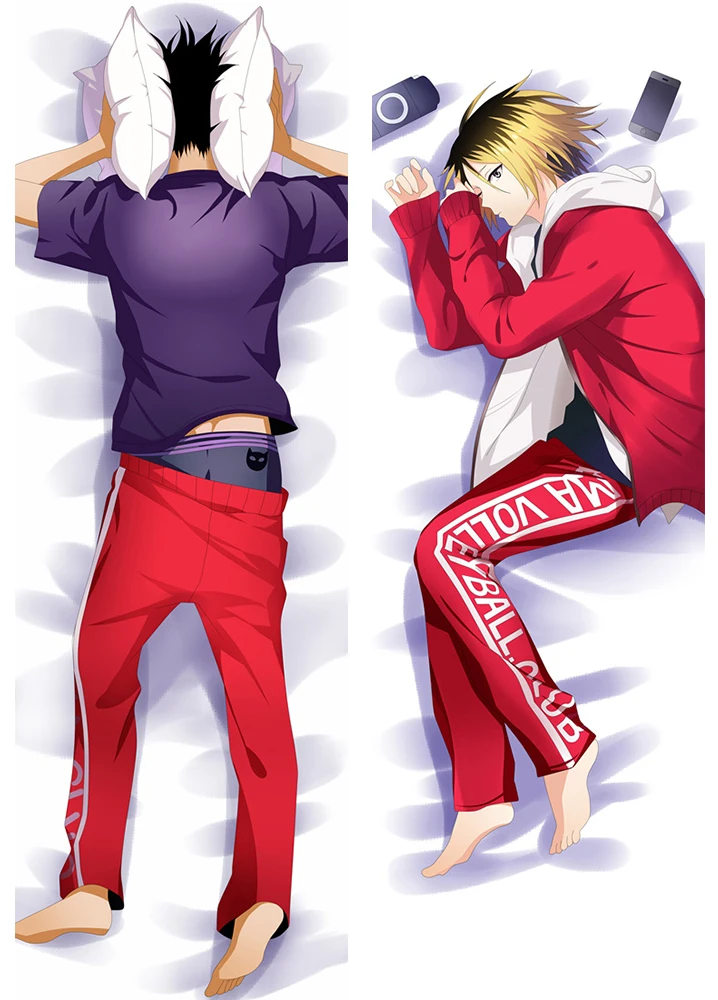 

Anime Haikyuu!! Nekoma High School Kozume Kenma Kuroo Tetsurou Cosplay Sexy Dakimakura Pillow Case Hugging Body Prop