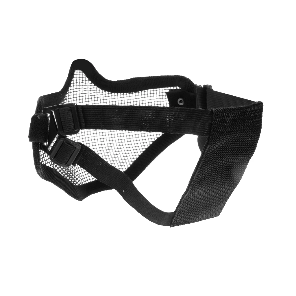 

Tactical Half Face Mesh Mask Safety Protection Guard for Hunting CS War Game