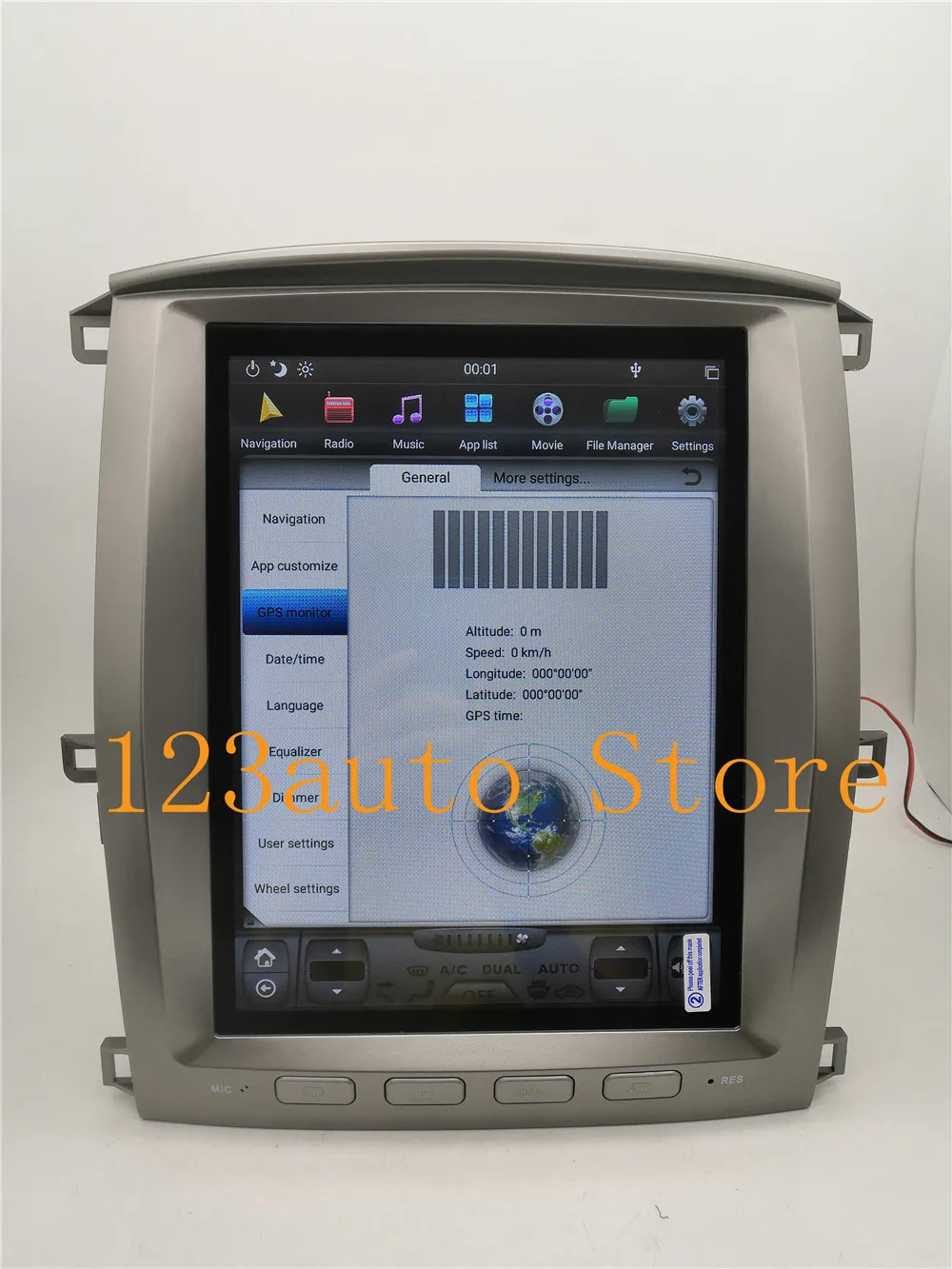 12,1 ''PX6 CARPLAY Tesla стиль Android 8,1 автомобильный DVD gps навигационный плеер для TOYOTA LAND CRUISER LC100 lexus LX470 2002-2007