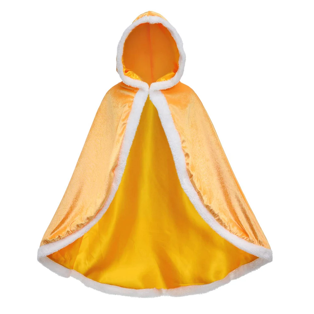 Женский костюм принцессы с капюшоном плащ накидка милый теплый для