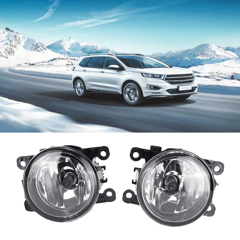 

12V Car Headlight Assembly LED Fog Light Lamp for Ford Edge 2015 2016 2017 2018 with Fog Light Bezel Frame Line Switch