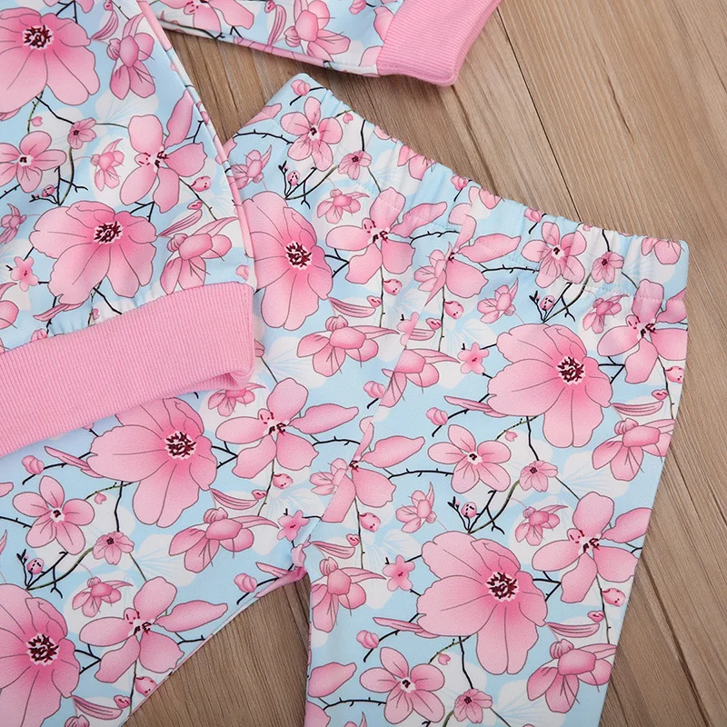

Toddler Kids Girl Floral Clothes Set Long Sleeve Pullover Tops+Long Pant Legging Headband 3pcs Outfits Clothing