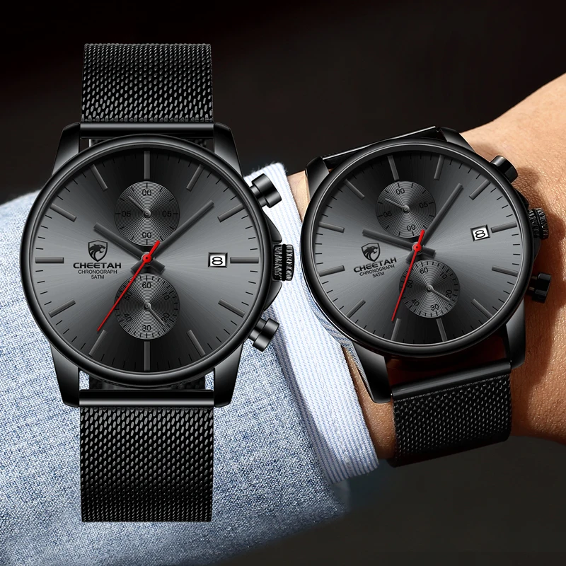 

Часы наручные мужские с хронографом, брендовые модные роскошные деловые водонепроницаемые спортивные