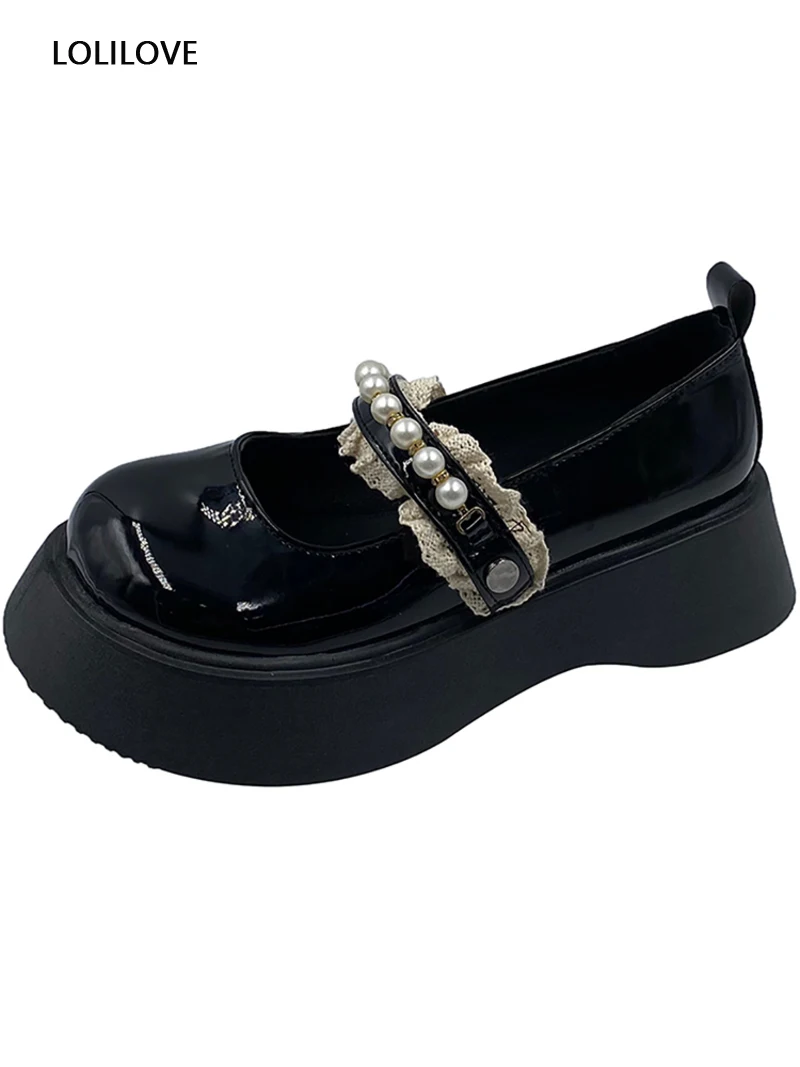 

New style Women PU High heels lolita shoes Uniform shoes College Students Korean Elegant JK Girls platform Mary Jane Shoes