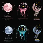 Наклейки на одежду с надписью Moon love