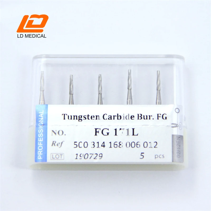 

Dental Tungsten Carbide Burs FG 171L(171 012) High Speed FG Taper Plain Cut Prepare Cavities CE ISO Certified