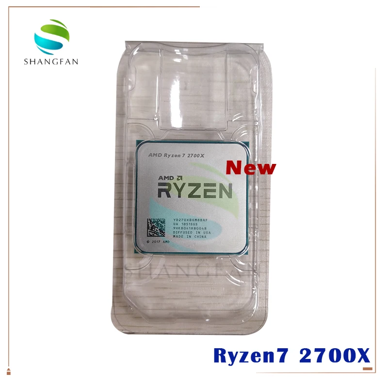 Новый процессор AMD Ryzen 7 2700X R7 3 ГГц Восьмиядерный шестнадцати поточный 16M 105 Вт