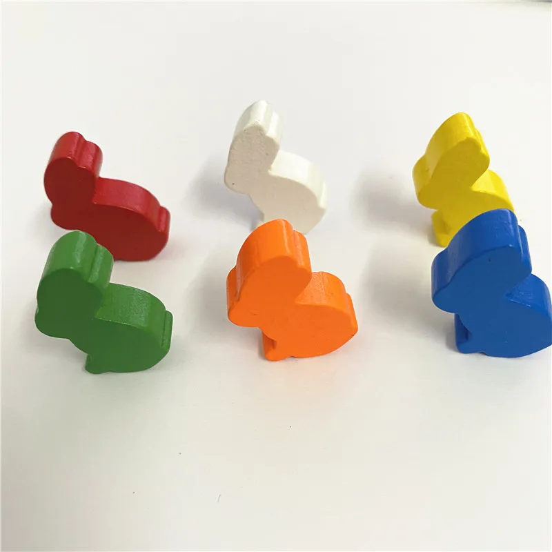 12 шт./компл. деревянные шахматные фигурки кролика аксессуары для доски