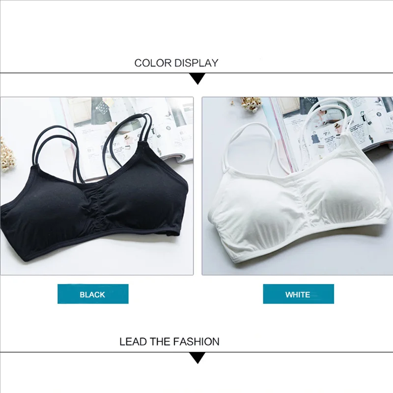 

Sexy Padded Backless Bra Fashion Back Cross Straps Hollow Beauty Back Tube Top Bra Underwear