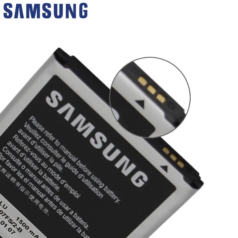 Оригинальная батарея Samsung EB425161LU 1500 мАч для Galaxy S Duos S7562 S7566 S7568 i8160 S7582 S7560 S7580 i8190 i739 i669 J1 мини