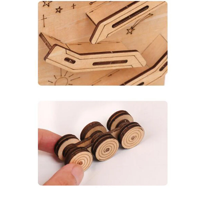

DIY Assembly Wooden Puzzle 3D Puzzle Laser Cut Educational Toys For Children Adult New Year Christmas Gift