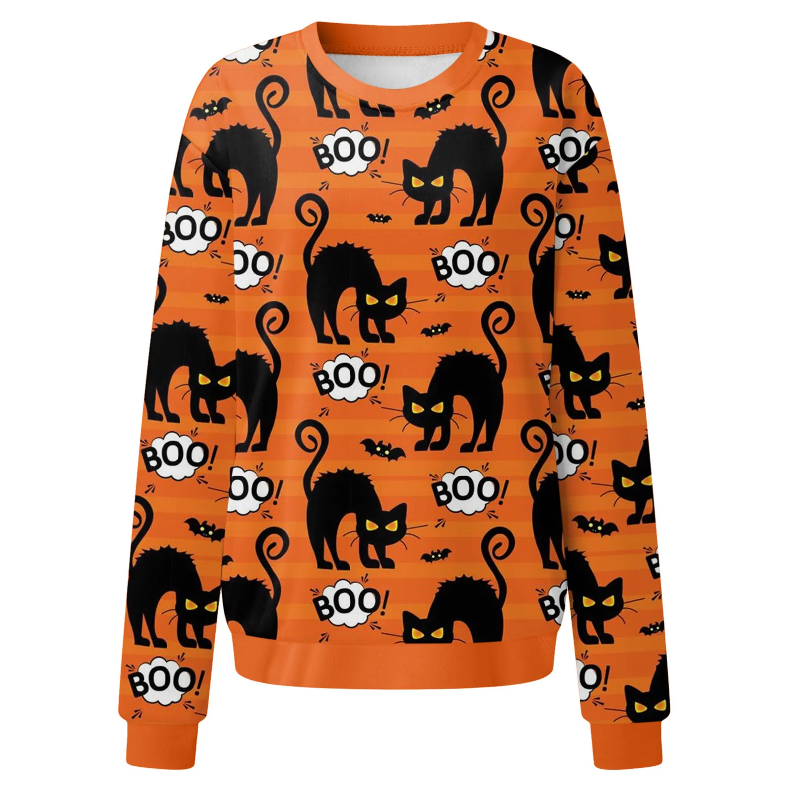 

Autumn Long Sleeve Women Hoodie Pullover Pumpkin Ghost Print Halloween Sweatshirt New Casual O Neck Loose Lady Tops Streetwear