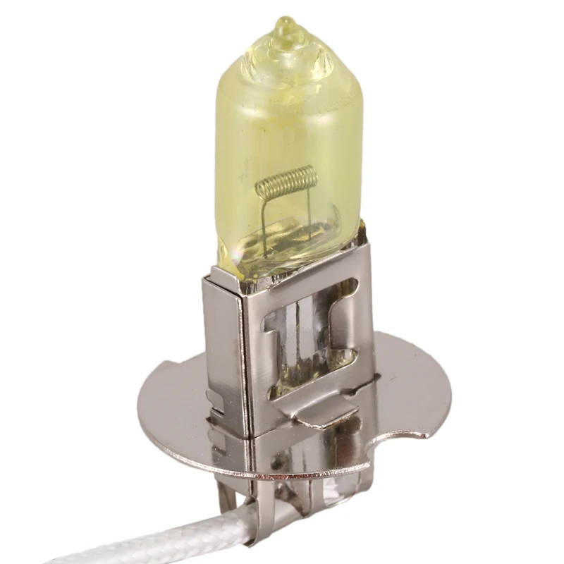 

2X H3 55W Yellow Car Driving Fog Xenon Halogen Replace Headlight Lamp Light Bulb