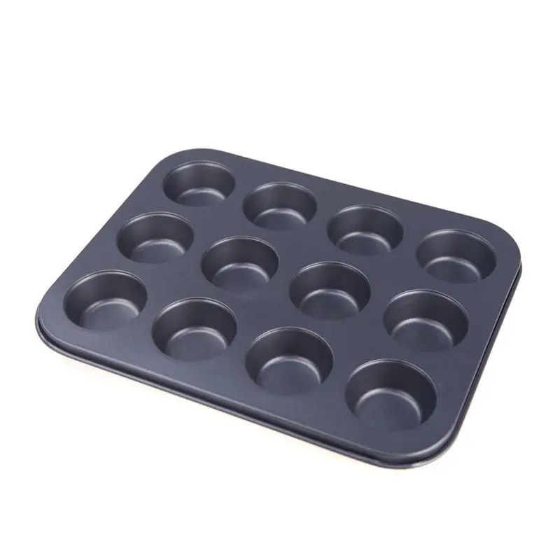 Сковорода для торта 12 чашек железная антипригарная противень выпечки капкейков