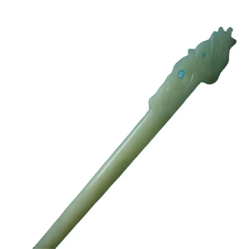 Китайская шпилька для волос из старого нефрита изысканная с Фениксом|hairpin|hairpin hair