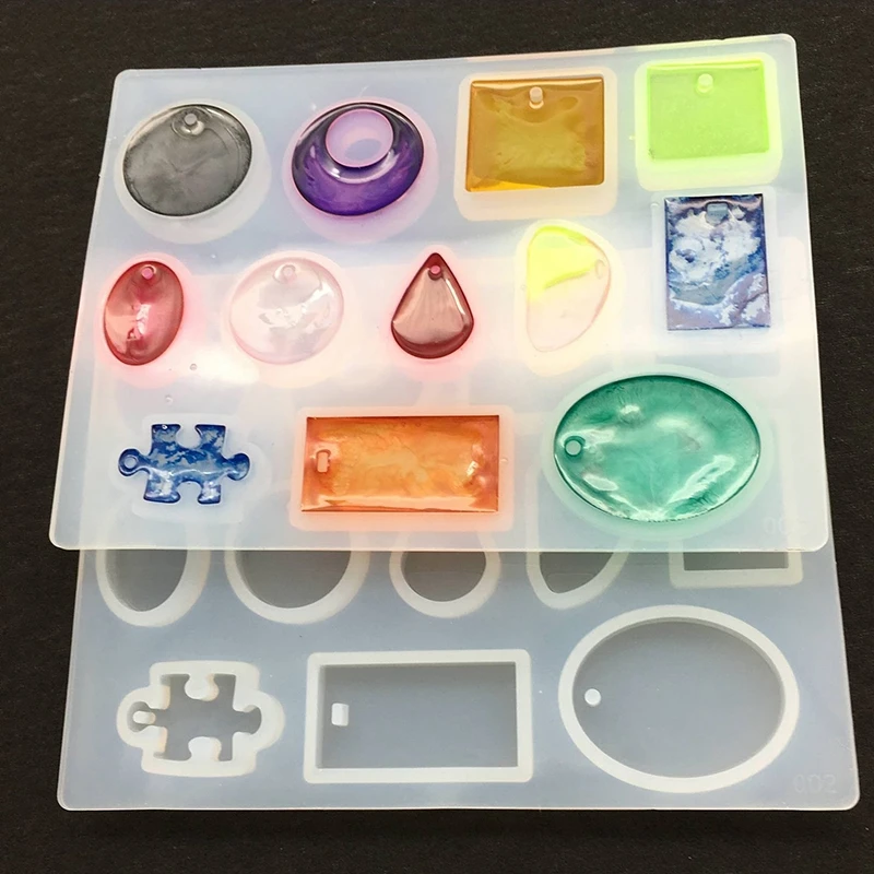 12 видов конструкций силиконовые формы для смолы ожерелье кулон Смола форма