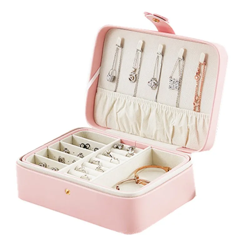 Новинка 2020 двухслойная шкатулка из искусственной кожи большая емкость кольцевые