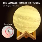 Новинка, ночник, регулируемая Индукционная лампа, полихроматический светодиодный 3D светильник в виде Луны, светодиодный ночсветильник для дома, спальни, детский подарок 